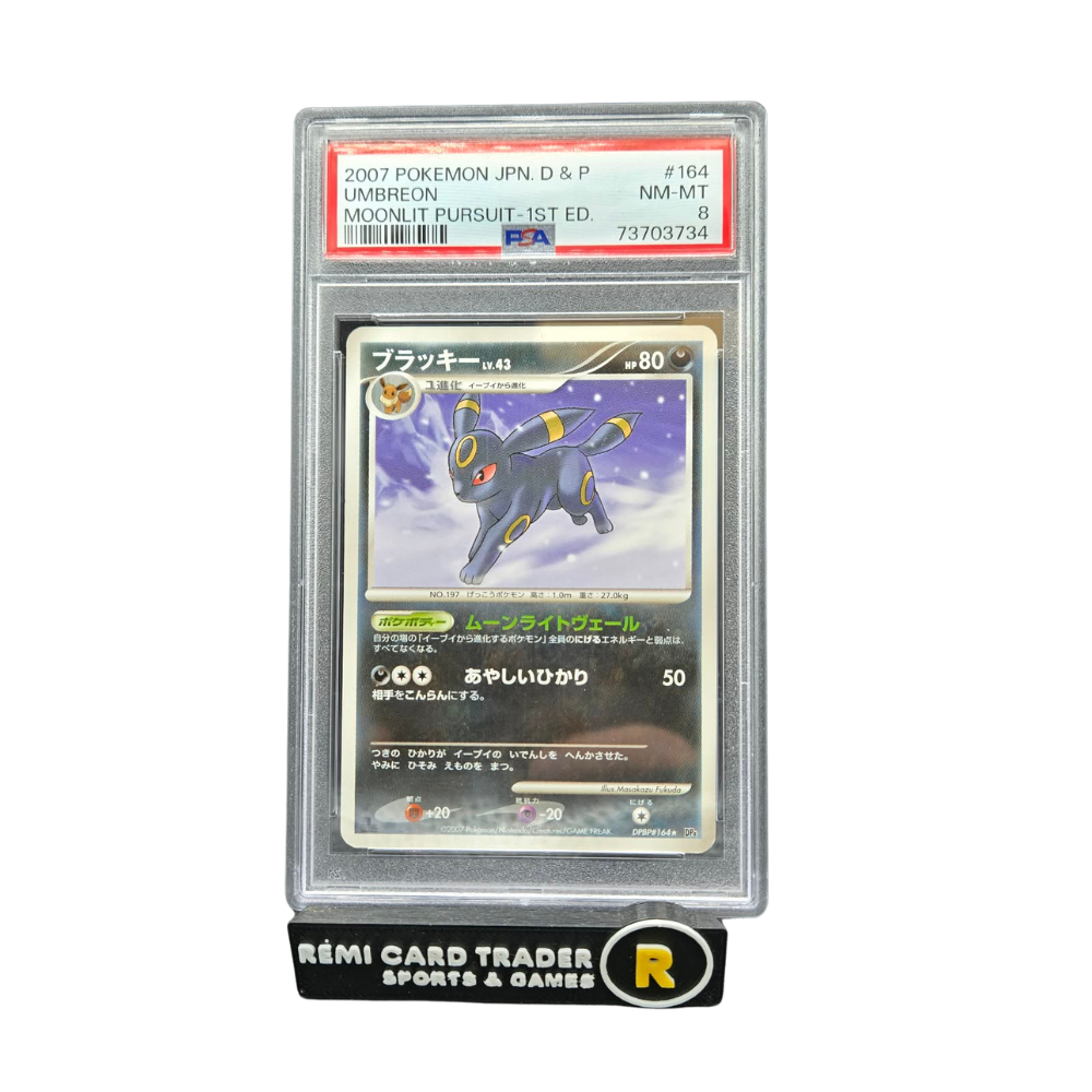 POKÉMON 2007 UMBREON (MOONLIT PURSUIT) JP 1ST ED #164 PSA NM-MT 8