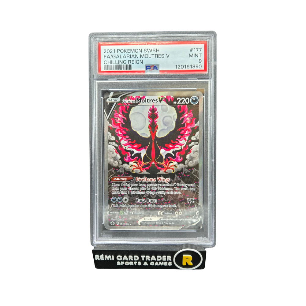 POKÉMON 2021 GALARIAN MOLTRES V (CHILLING REIGN) #177 PSA MINT 9