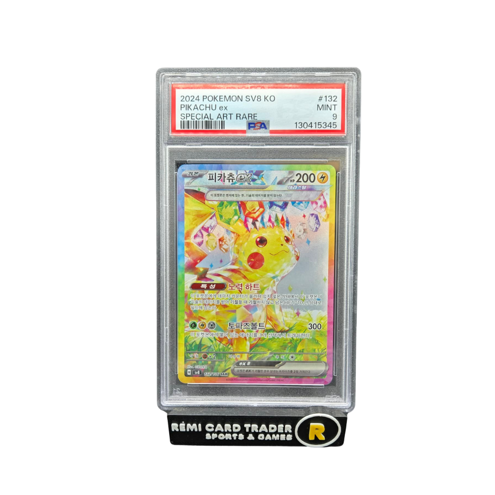 POKÉMON 2024 PIKACHU EX (SURGING SPARKS KO) #132 PSA MINT 9