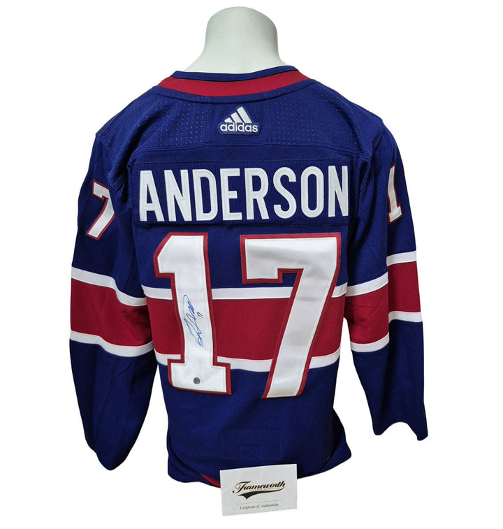 Chandail officiel Adidas signé - Josh Anderson RR 1.0 Frameworth coa