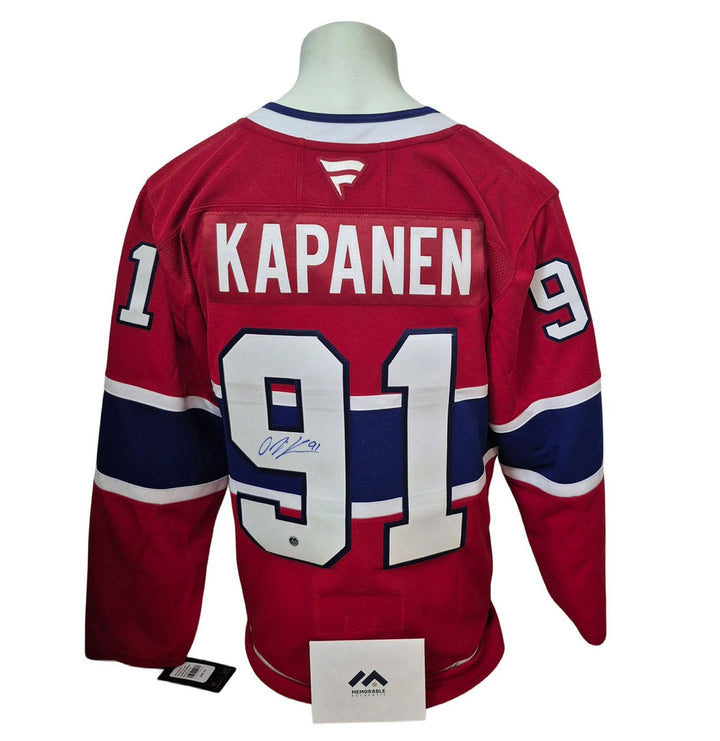 Chandail officiel Fanatics Premium signé - Oliver Kapanen domicile Memorable coa