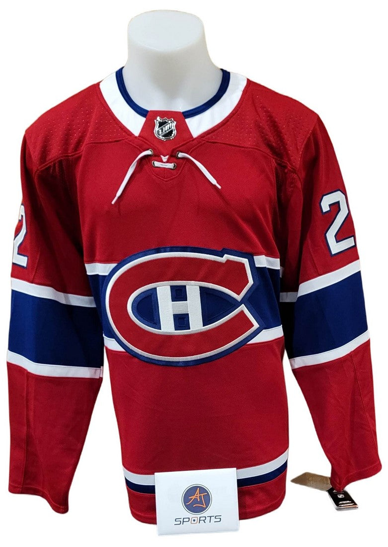 Chandail officiel Adidas signé - Cole Caufield 22 recrue domicile AJS coa