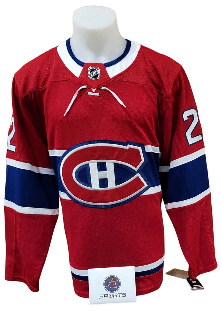 Chandail officiel Adidas signé - Cole Caufield 22 recrue domicile AJS coa
