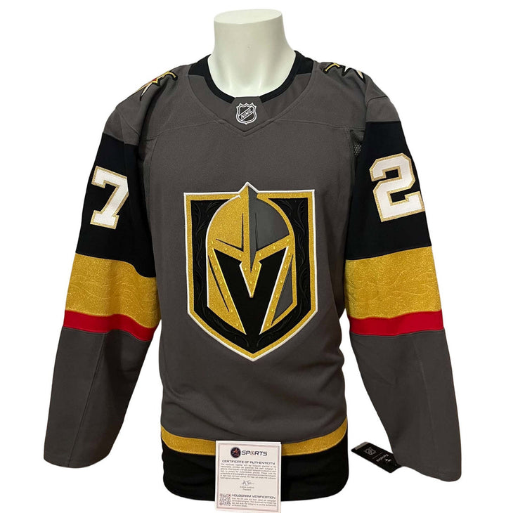 Chandail officiel Fanatics Premium signé - Shea Theodore gris Fanatics coa