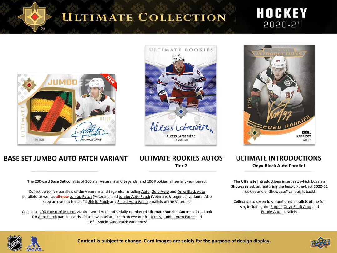 2020-21 Upper Deck Ultimate Collection Hockey Hobby Box