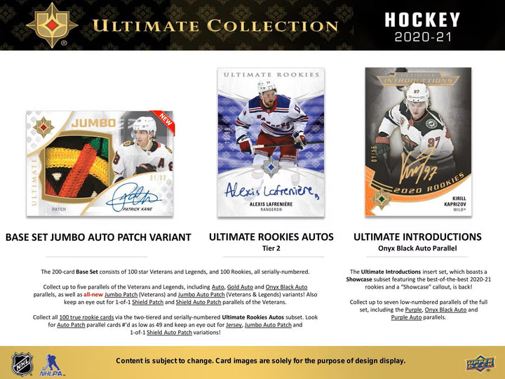 2020-21 Upper Deck Ultimate Collection Hockey Hobby Box