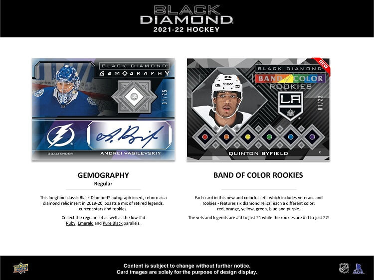 2021-22 Upper Deck Black Diamond Hockey Hobby Box